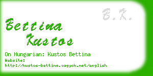 bettina kustos business card